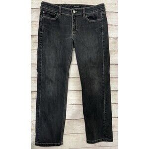 White House Black Market Jeans Women's Size 8 Slim Crop Dark Wash Capri Denim